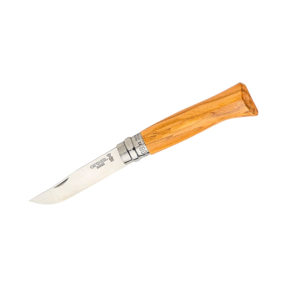 Opinel - N08 Olive Wood Folding Knife with Sheath