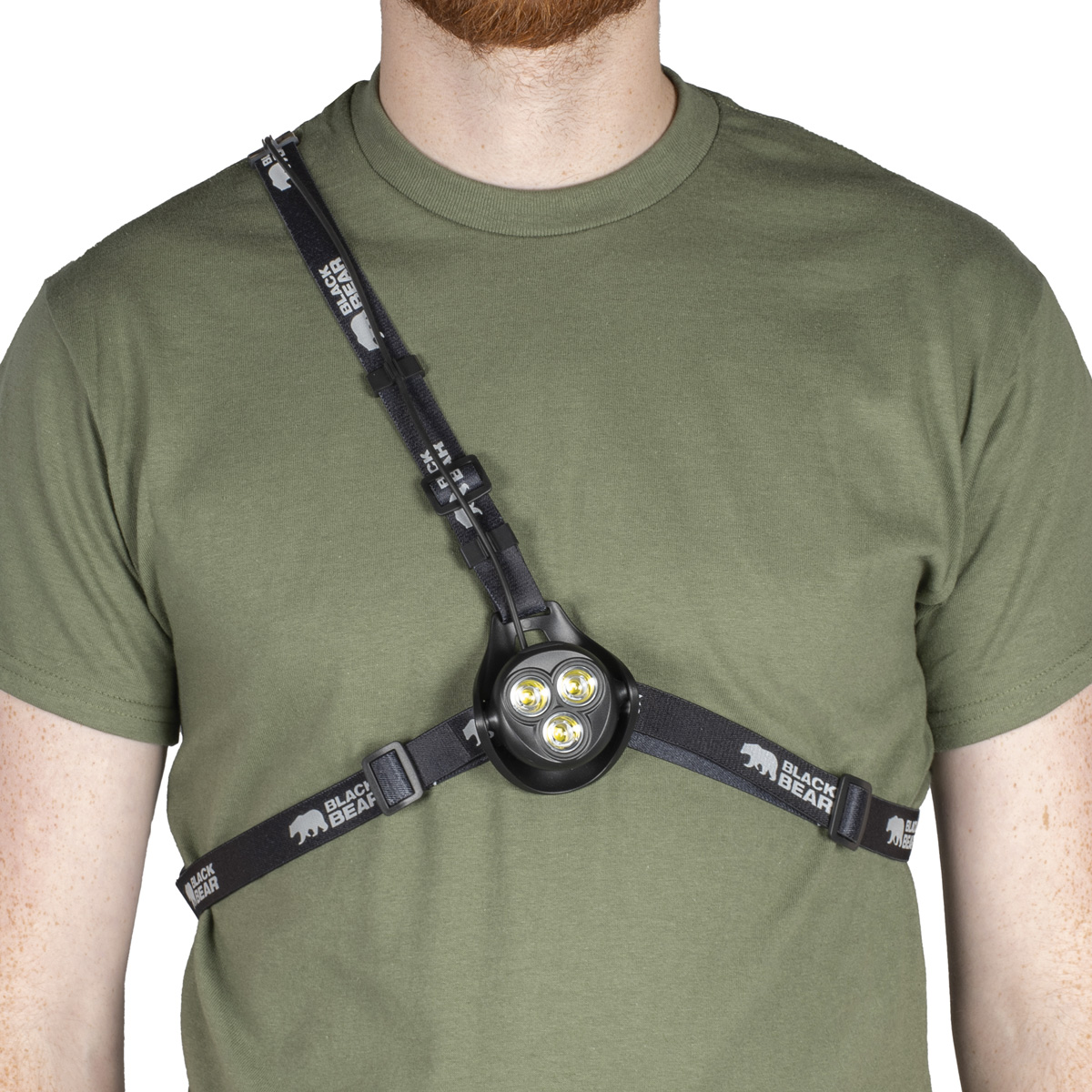 Black Bear - Chest Light on Harness - 1000 Lumens