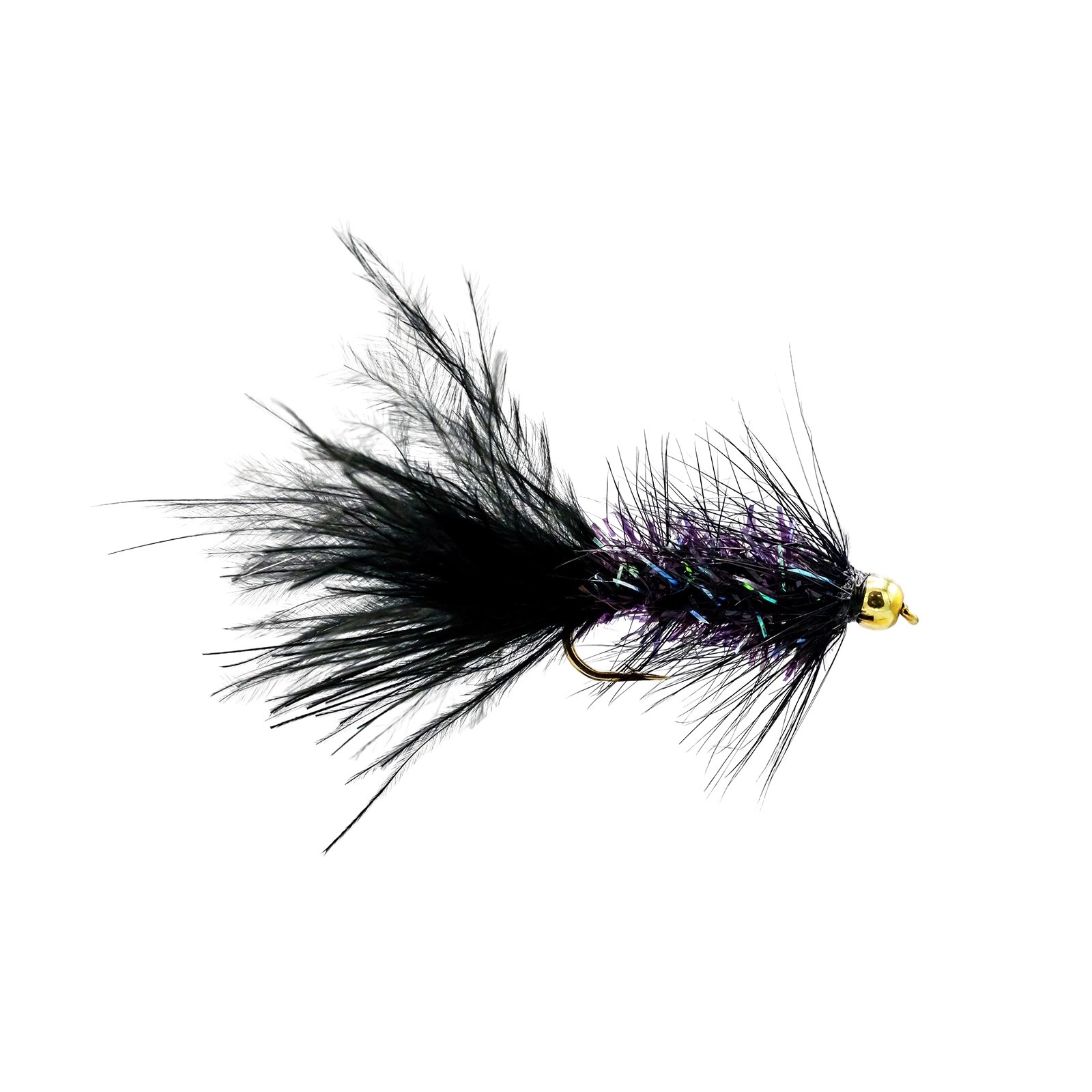Mouches Neptune Flies - Bead Head Crystal Bugger Black