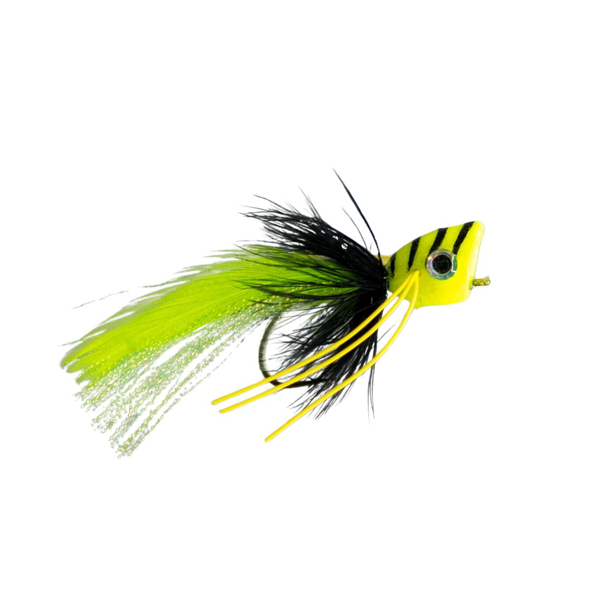Mouches Neptune Flies - Hard Popper Chartreuse Fly
