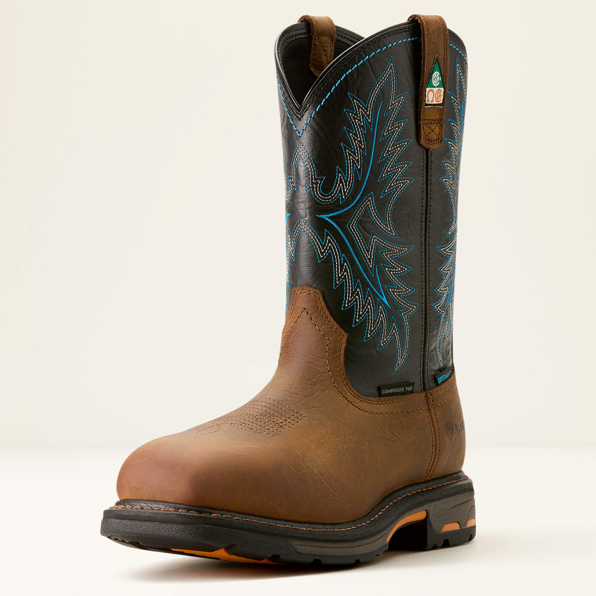 Ariat - Men's 11" Western Square Toe Waterproof Leather Work Boots
