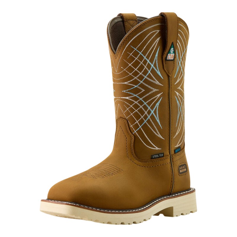 Ariat - Women's Western Activator Wide Square Toe Waterproof Leather Boots