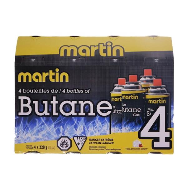 Martin - Paquet de 4 bouteilles de butane