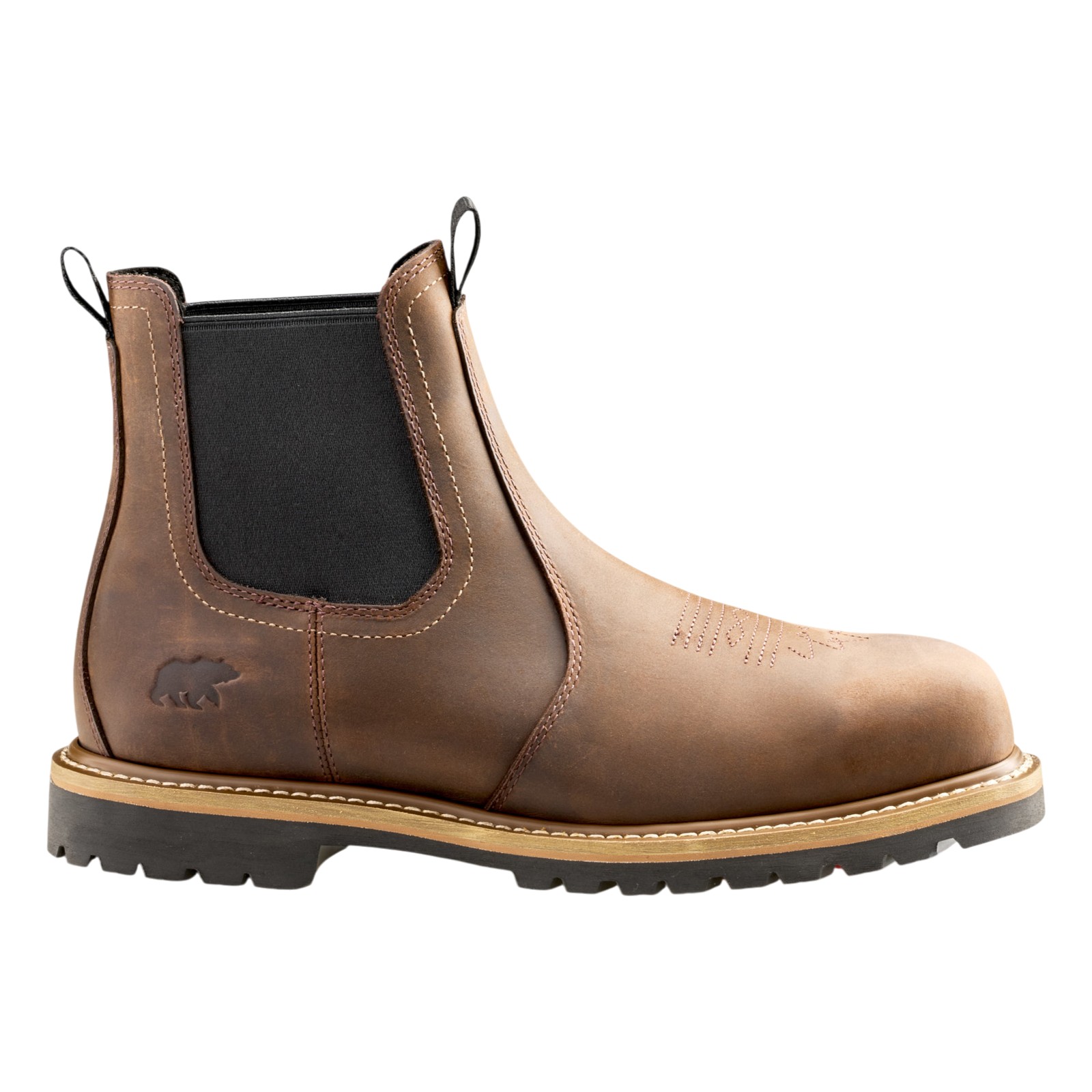 Kodiak - Bottillons de sécurité en cuir western Lundbreck Chelsea pour homme