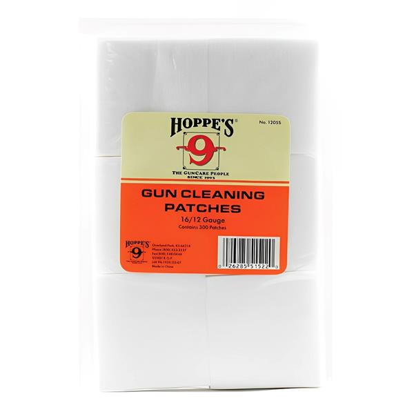 Hoppe's 9 - Cleaning Pads For Guns Calibre 16|12 in Cotton