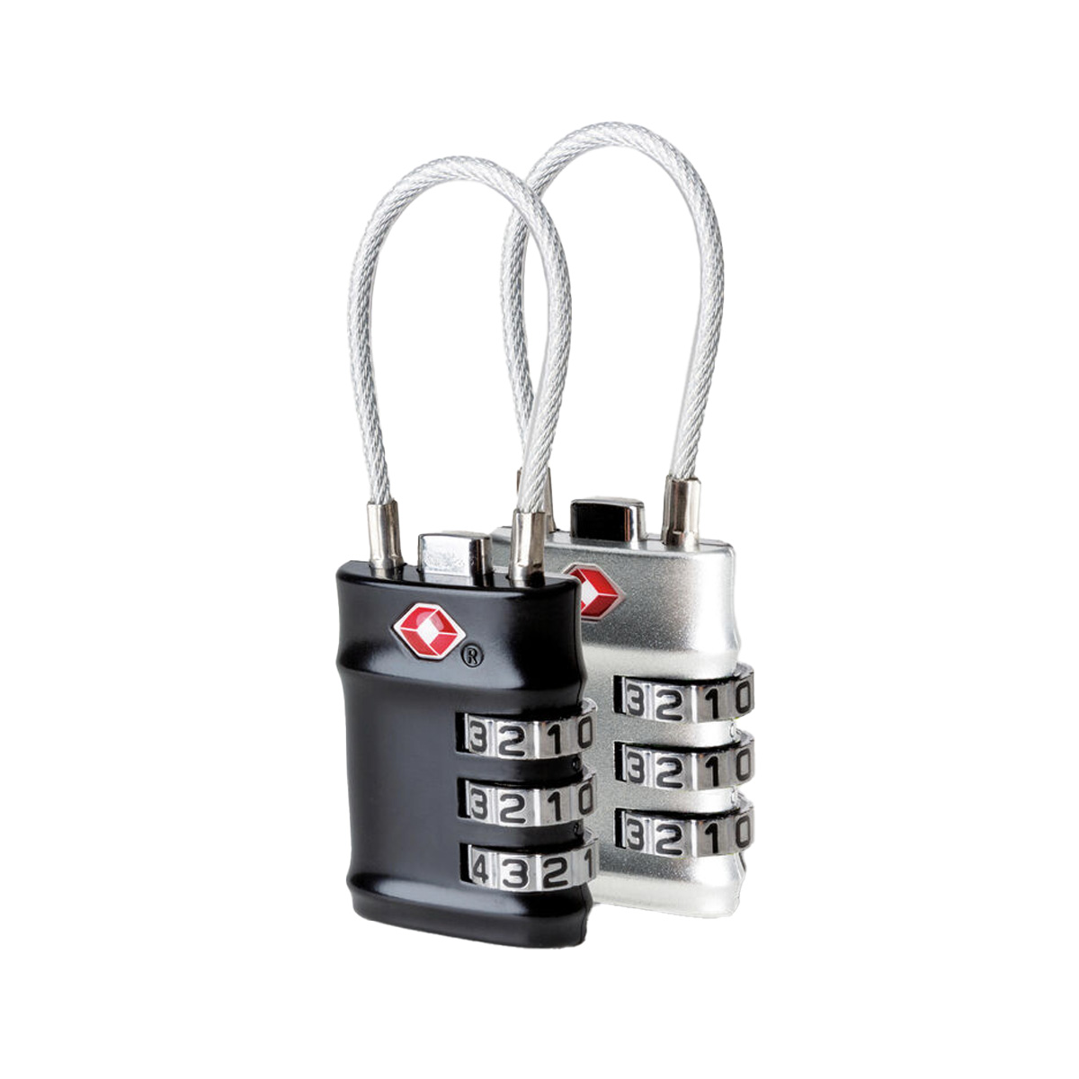 Travelon - Ensemble de 2 cadenas à câble acceptés TSA