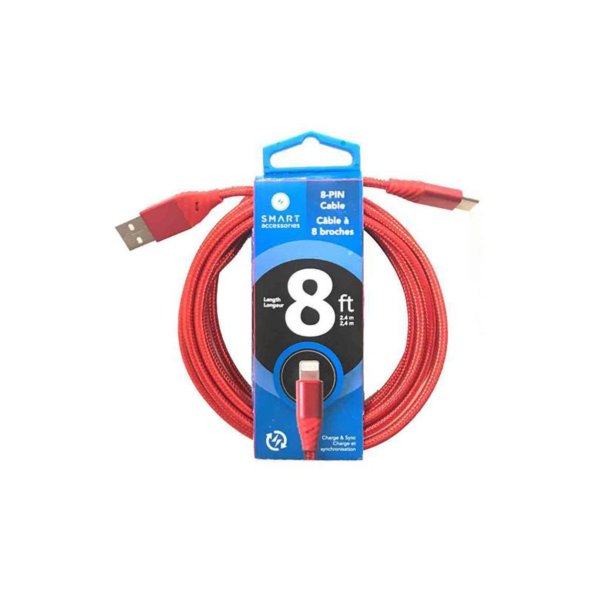 SRP - Smart 8′ 8 PIN Charging Cable-Solid