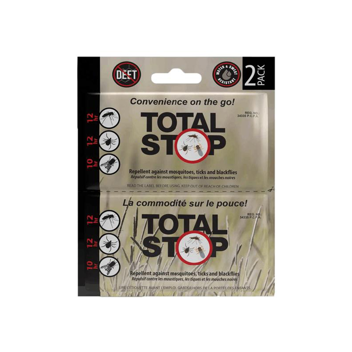 SRP - Total Stop Insect Repelent Wipes 2-pack