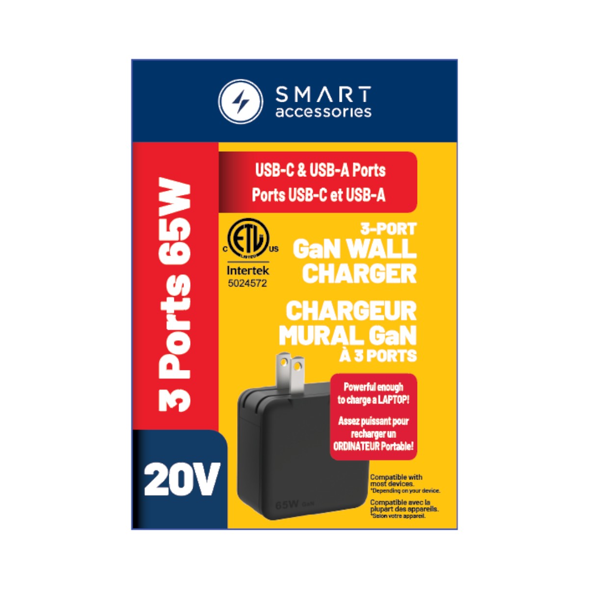 SRP - PD65W GaN 3-Port Wall Charger