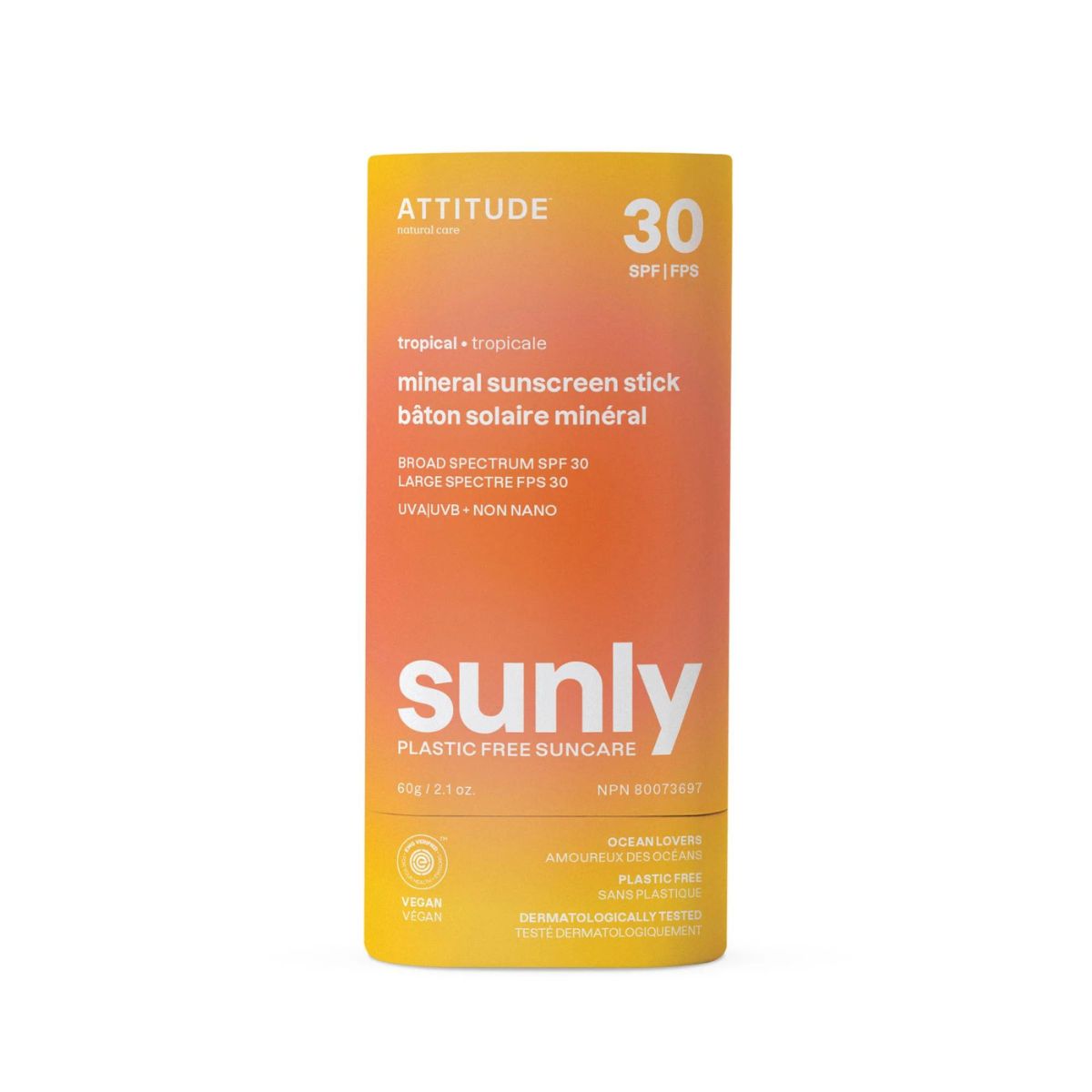 Attitude - Mineral Sunscreen Stick Plastic Free SPF 30