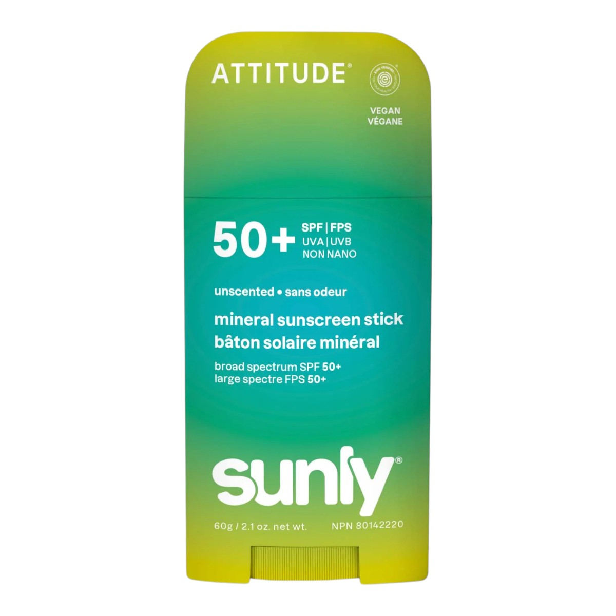 Attitude - Sunly Odorless Mineral Sunscreen Stick - SPF 50