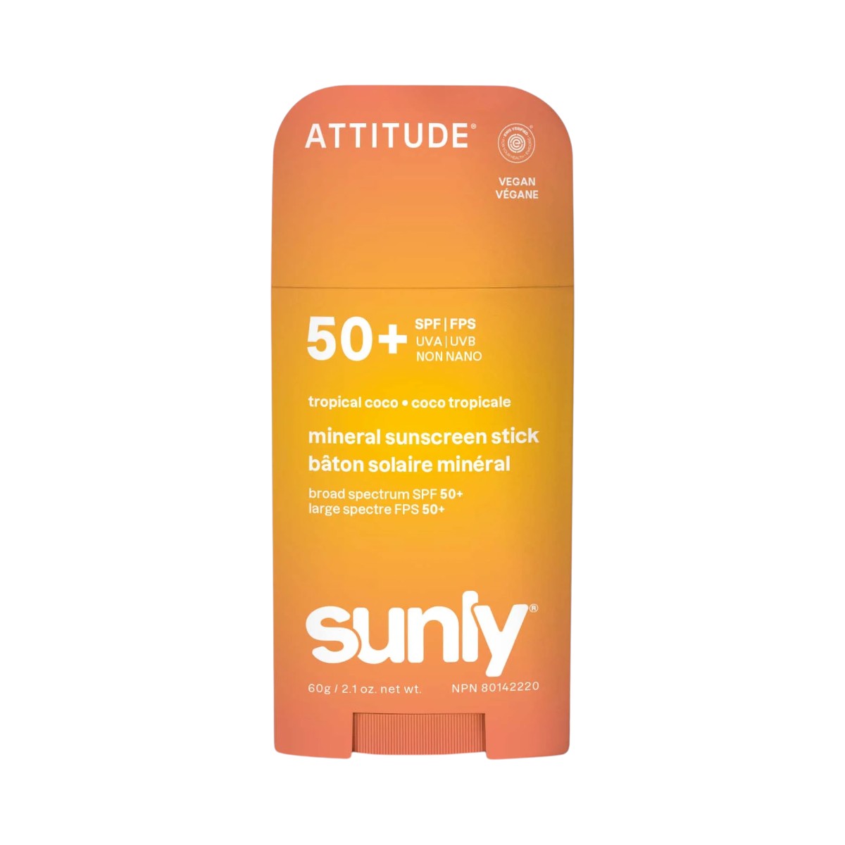 Attitude - Coco Tropical Mineral Sunscreen Stick - SPF 50