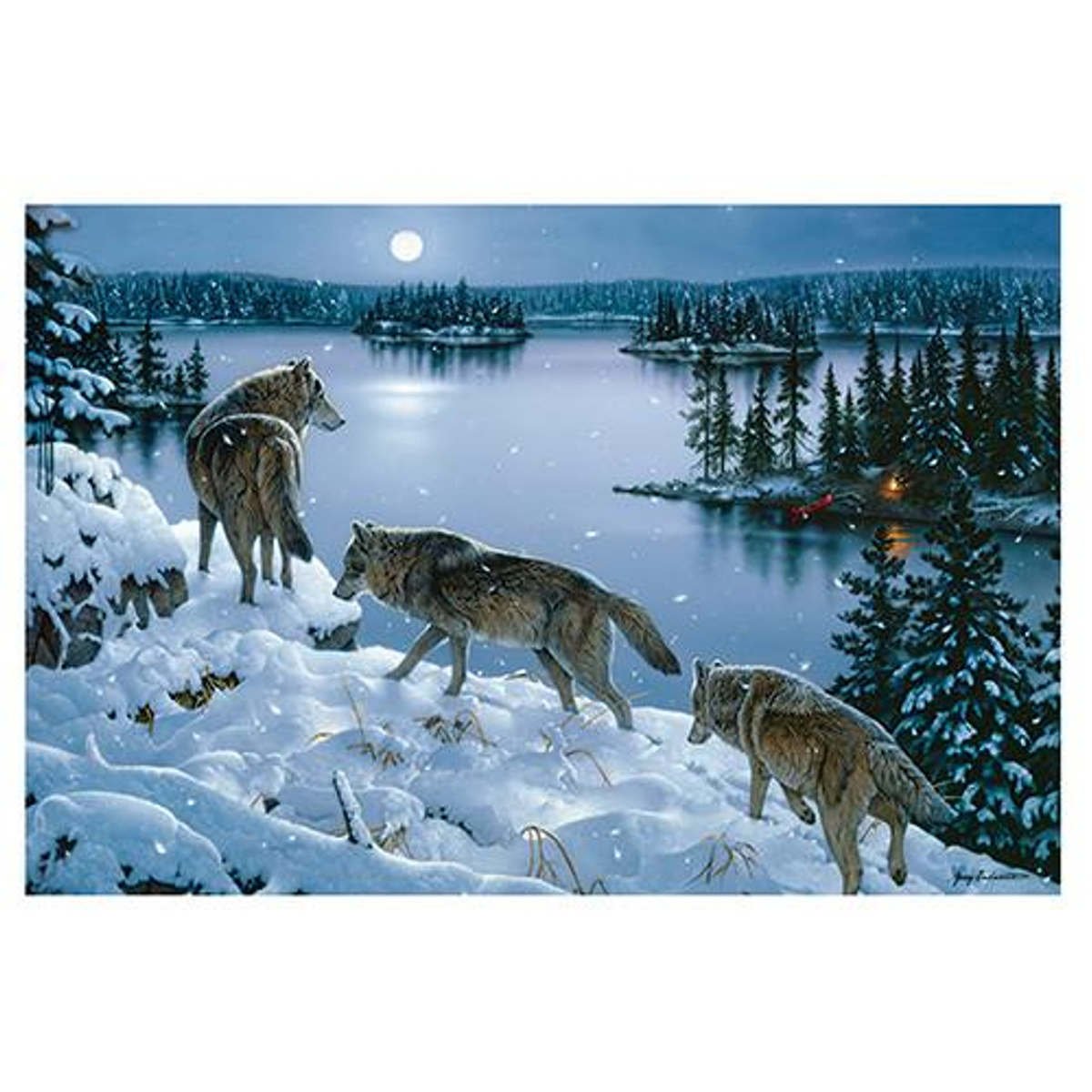 Rivers Edge Products - Nite Wolves 24" x 16" LED Canvas