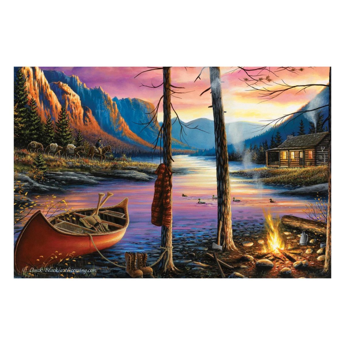 Rivers Edge Products - Home Sweet Home 24" x 16" LED Canvas