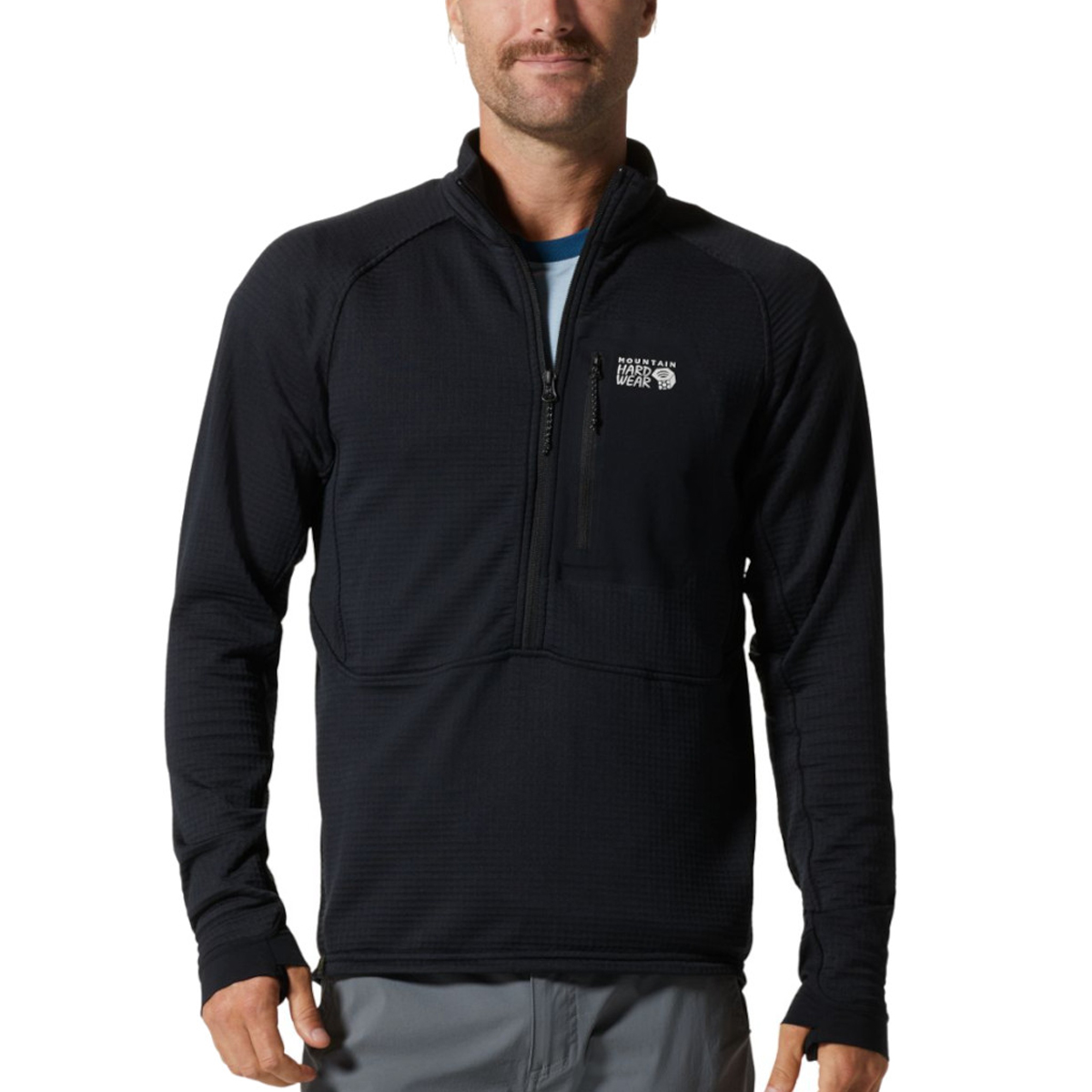 Men's Polartec Power Grid Half Zip Jacket - Mountain Hardwear