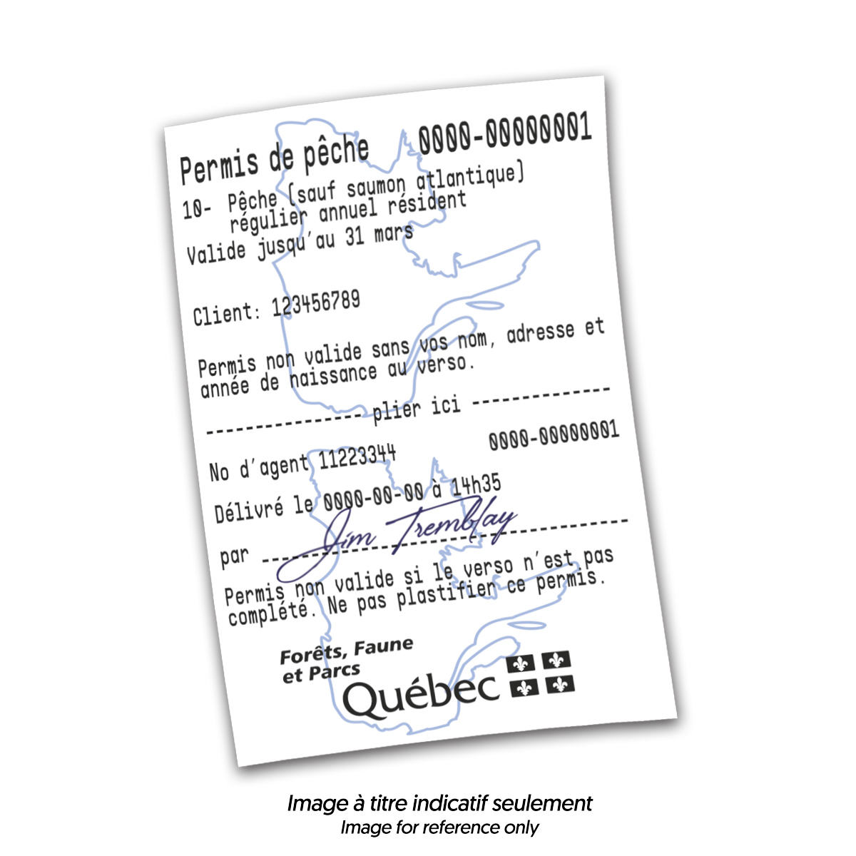 Latulippe - Quebec Fishing License