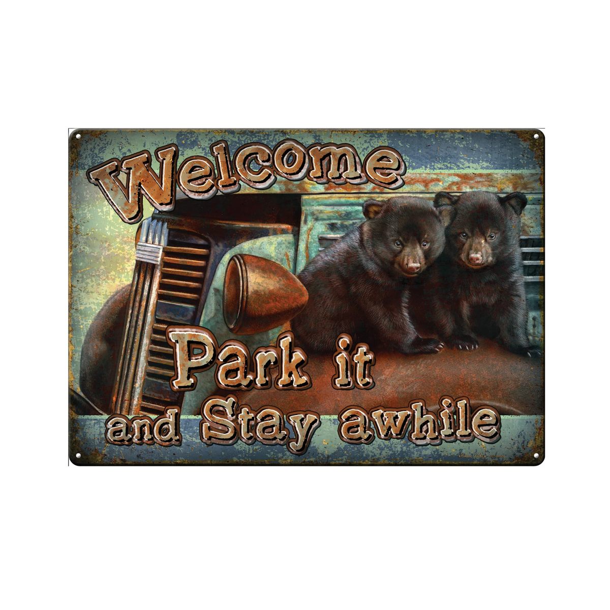 Rivers Edge Products - Park it 12x17'' Metal Tin Sign