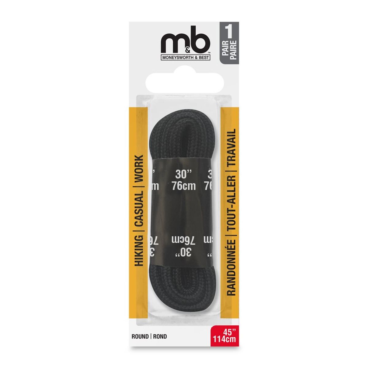 Moneysworth Best - Hiker Round Laces