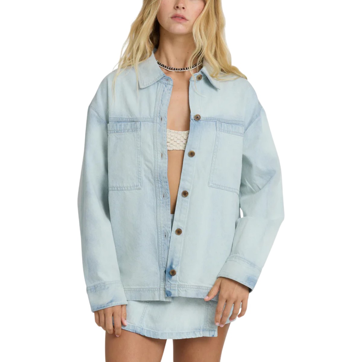 Billabong - Women's Jade Saltwashed Long Sleeve Woven Top