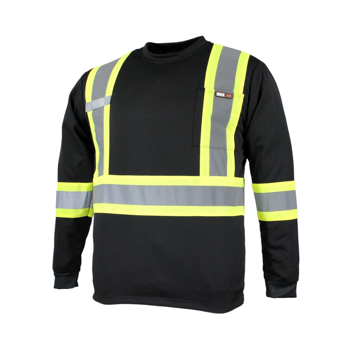 10/4 Job - T-shirt à manches longues Quick Dry-3M Stripes avec porte-radio