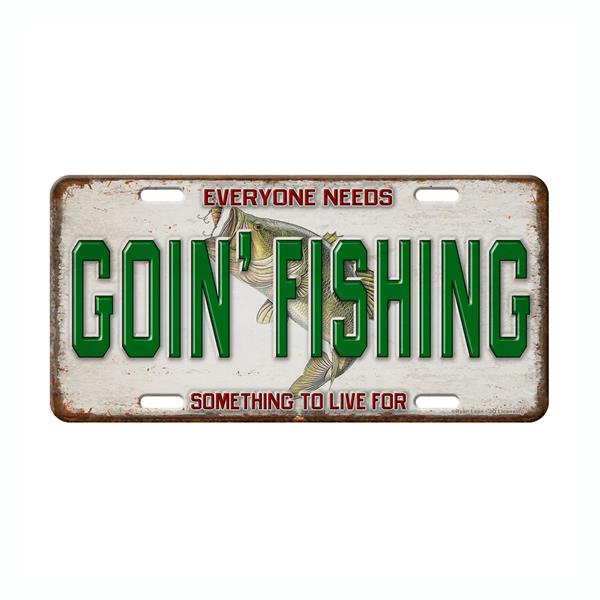 Vanity License Plate - Goin' Fishing - Rivers Edge Products