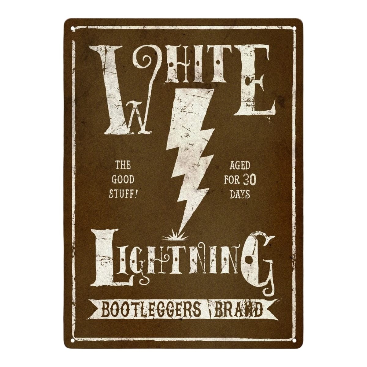 Rivers Edge Products - White Lightning 12x17'' Metal Tin Sign