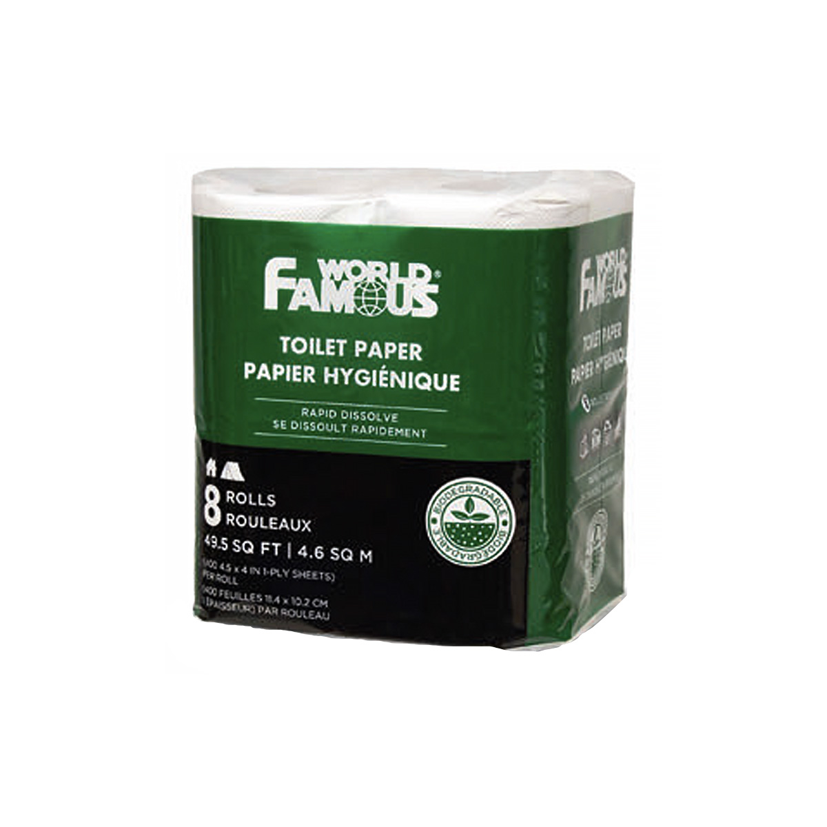 World Famous - Papier hygiénique - 8 rouleaux