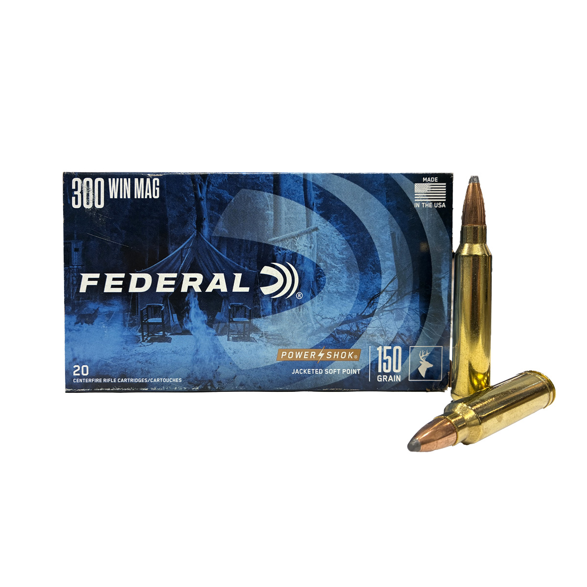 Federal Ammunition - Power-Shok Speer Hot-Cor SP .300 WIN MAG 150 GR