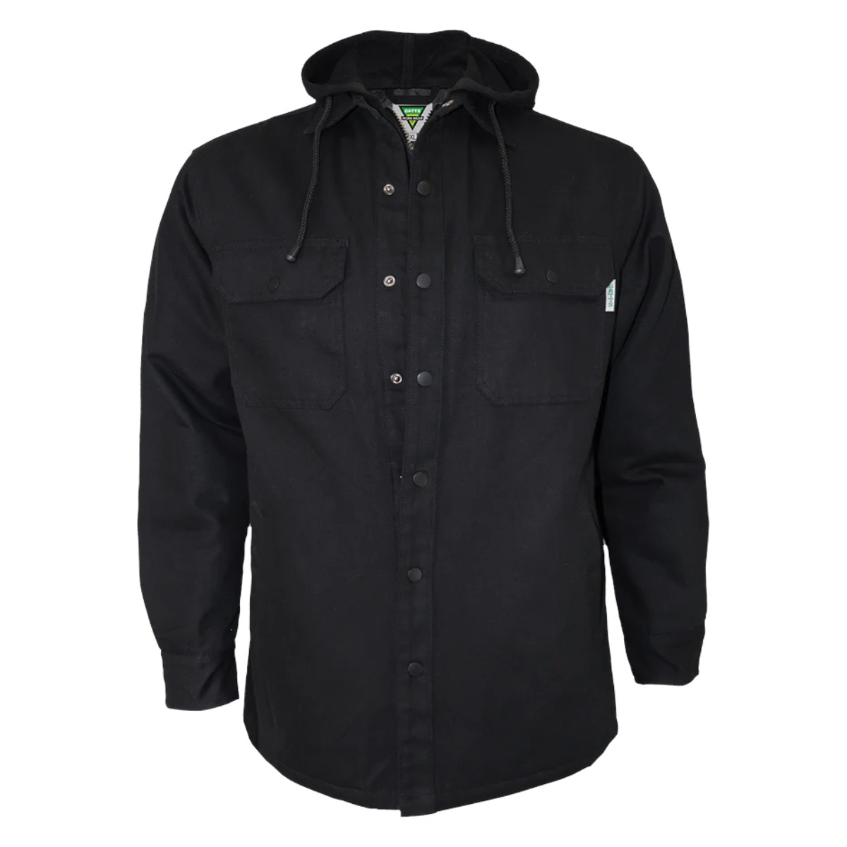 Gatts - Lined canvas shirt with hood