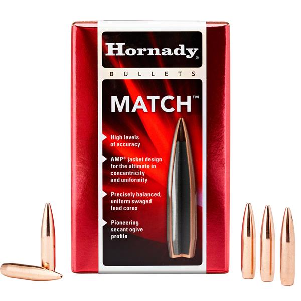 Hornady - Boulet 30 Cal .308 168 gr BTHP Match
