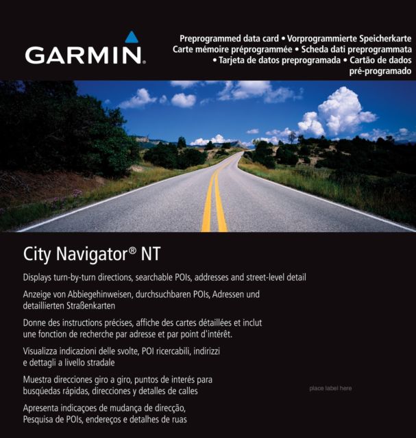 Carte Préprogrammée City Navigator Europe Nt Pour Gps