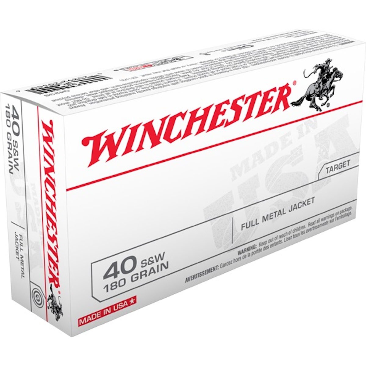 Full Metal Jacket 40 S&W 180 GR - Winchester | Latulippe