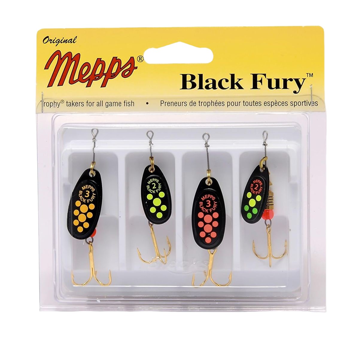 Mepps - Set of 4 Assorted Black Fury Spoons