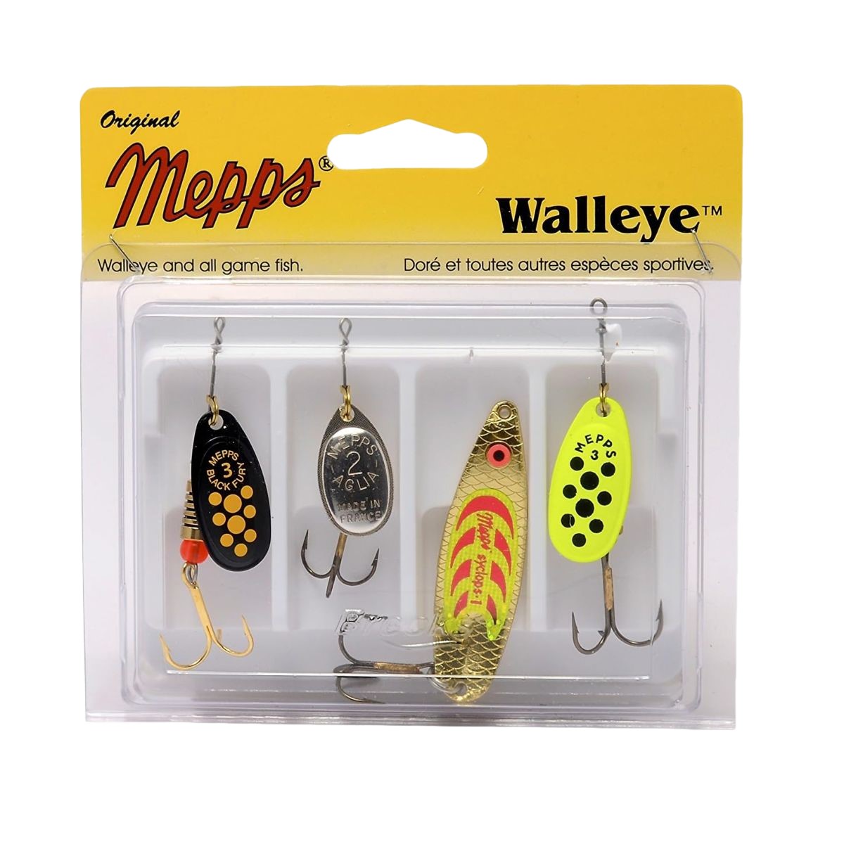 Mepps - Set of 4 Assorted Walleye Spoons