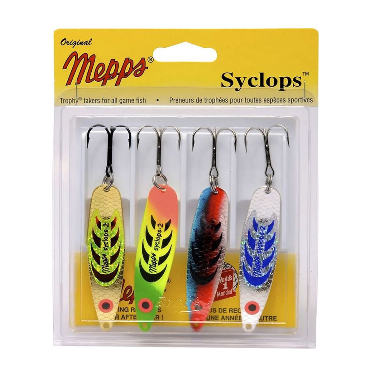 Mepps - Set of 4 Assorted Syclops Spoons