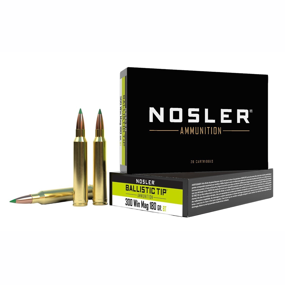 Nosler - 300 Win Mag 180 gr. Ballistic Tip Hunting Ammunition