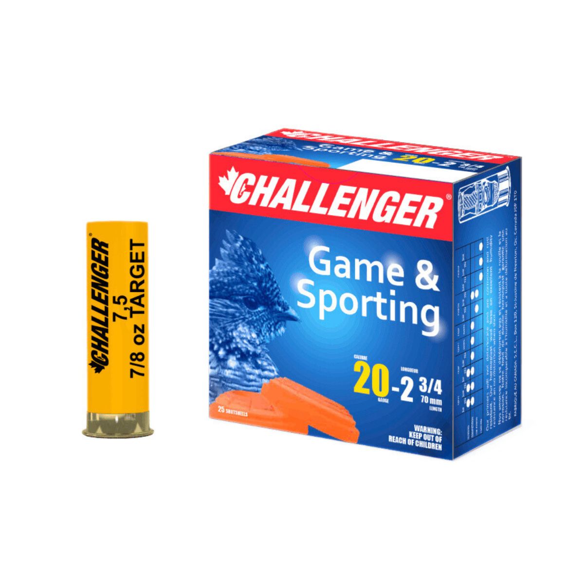 Challenger - Target Load 20 GA 2 ¾" #7.5