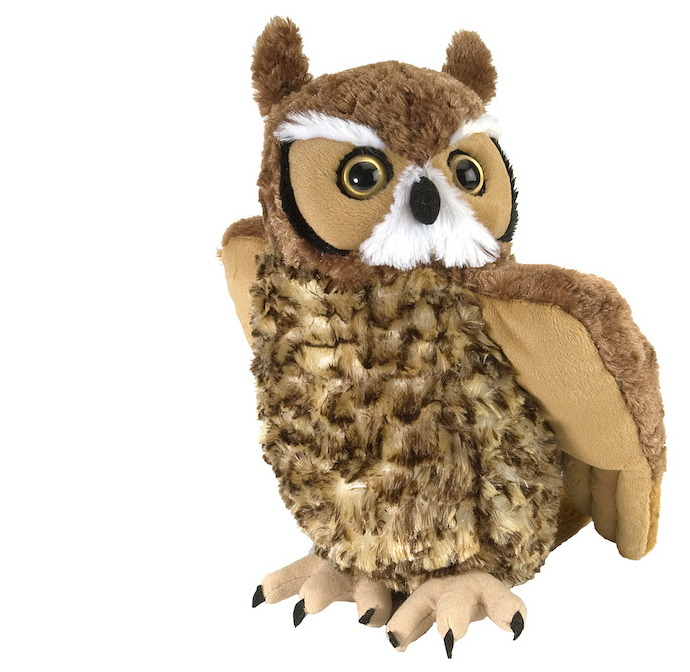 Wild Republic - Great Horned Owl Stuffed Animal 12"