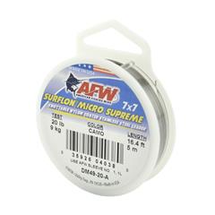 American Fishing Wire Surflon, Nylon Coated 1x7 Stainless Steel Leader Wire, 60 lb Test, 032 Diameter, Bright, 1000 ft