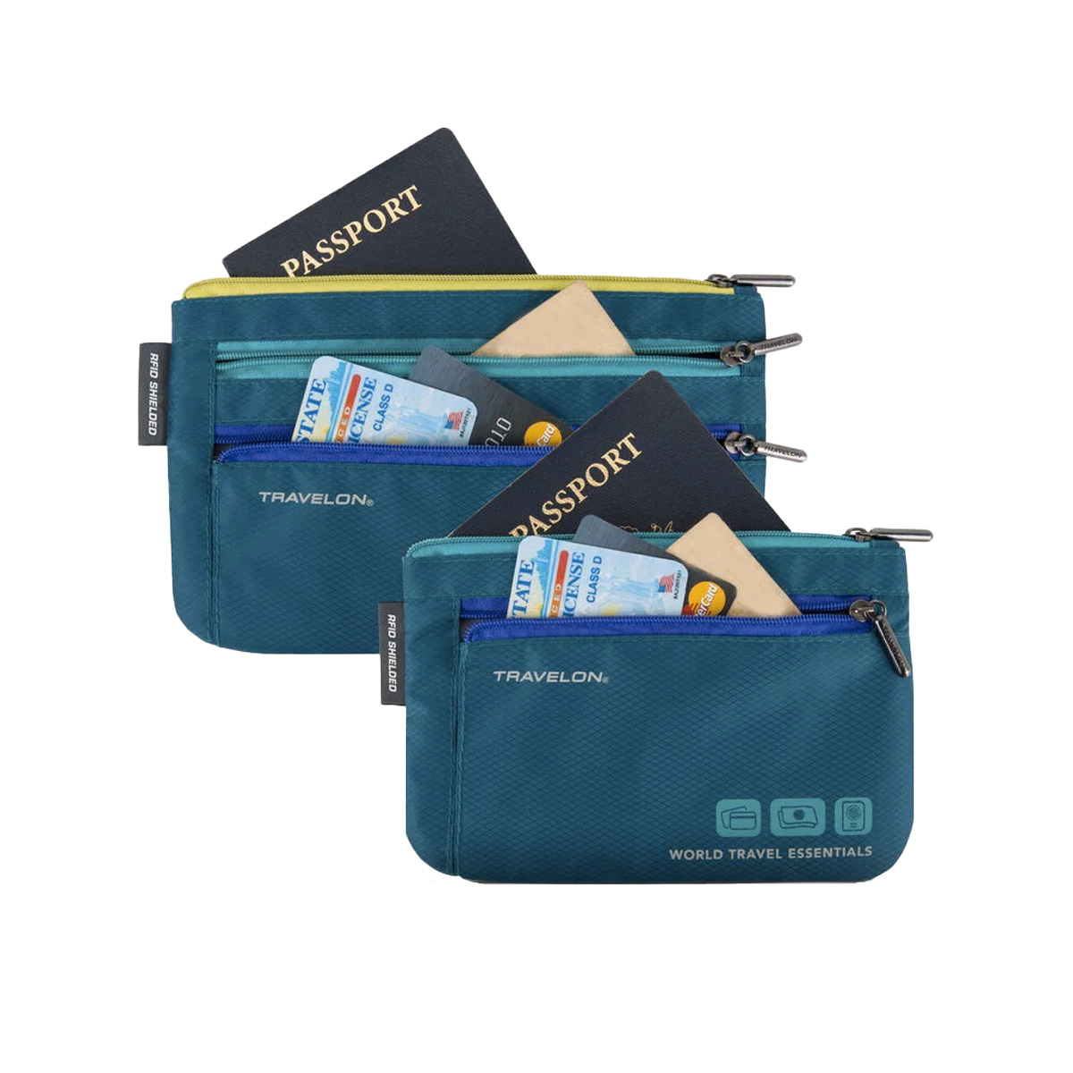 Travelon - Set of 2 Currency & Passport Organizers