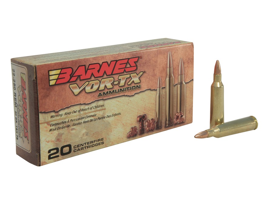 22 250 Rem 50gr Vor Tx Ammunition Barnes Latulippe