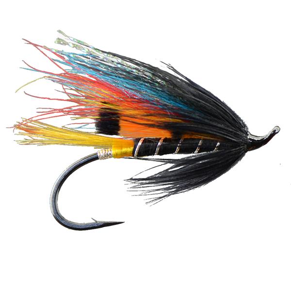 Black Dose Single Hook Salmon Fly - Gaspé Fly