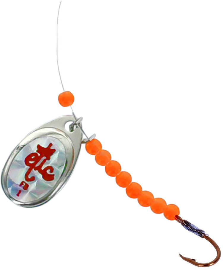 Leurre De Pêche Mepps Flying C 5/8 Oz - Hameçon Aigu, Manche Orange Vif, Pour Mer Et Eau Douce