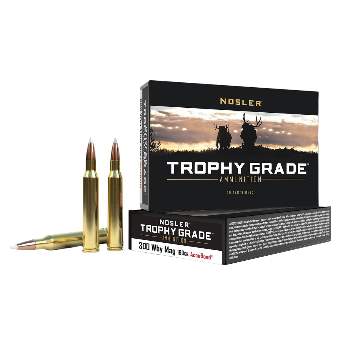 Nosler - 300 Weatherby Mag 180 gr. AccuBond Trophy Grade Ammunition