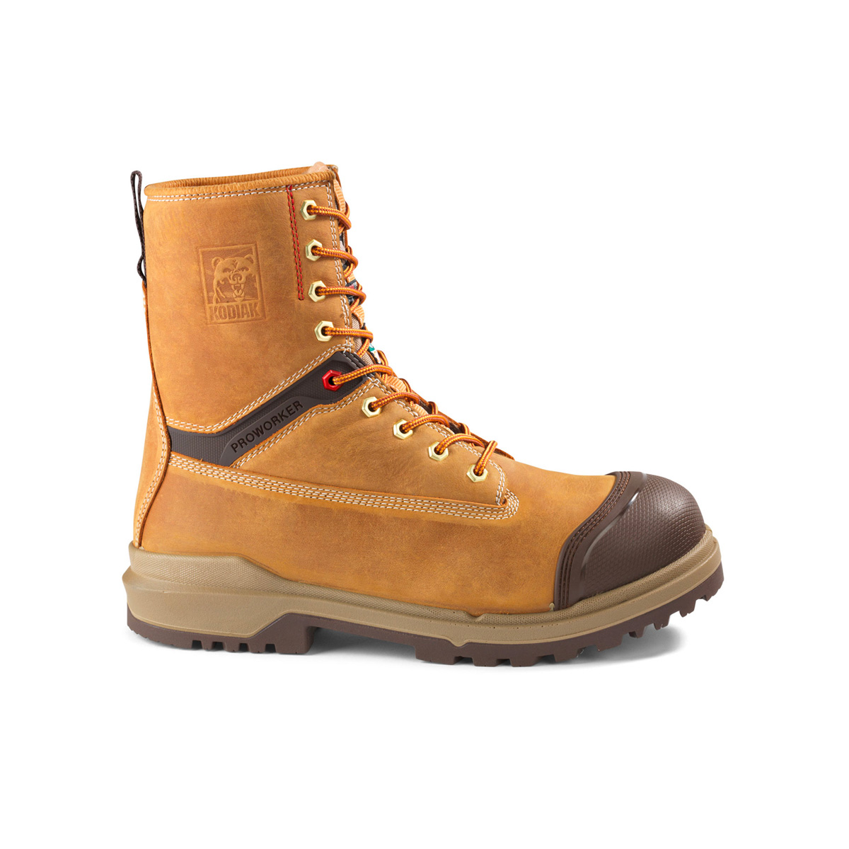 Kodiak - Bottes de sécurité en cuir imperméable 8'' ProWorker Master pour homme