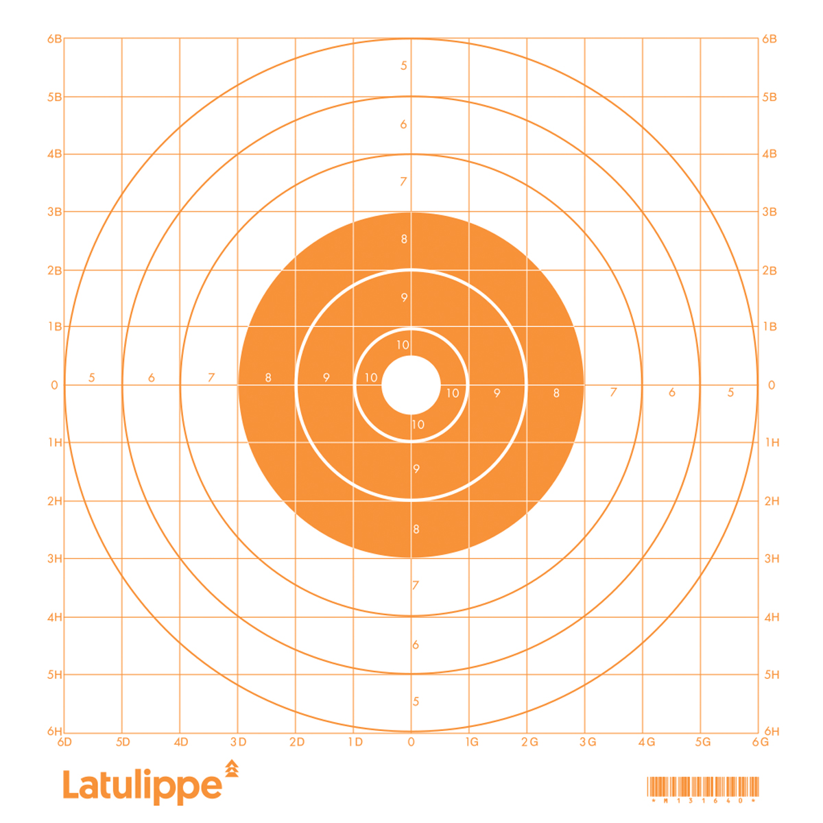 Latulippe - 14" x 14" Orange Targets 25-pack