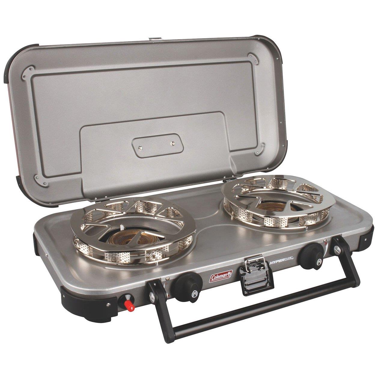 Réchaud de camping classique à gaz propane, 2 brûleurs Réchaud de camping classique à gaz propane, 2 brûleurs