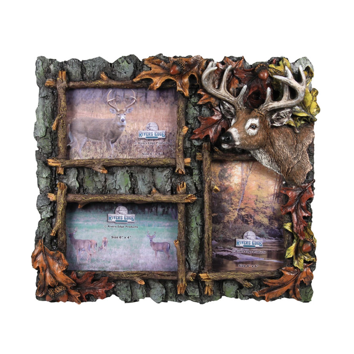 Rivers Edge Products - 3 Pictures Frame - Deer