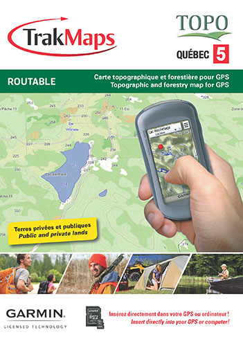 Carte TOPO Québec 5 Pour GPS Garmin Trak Maps Latulippe