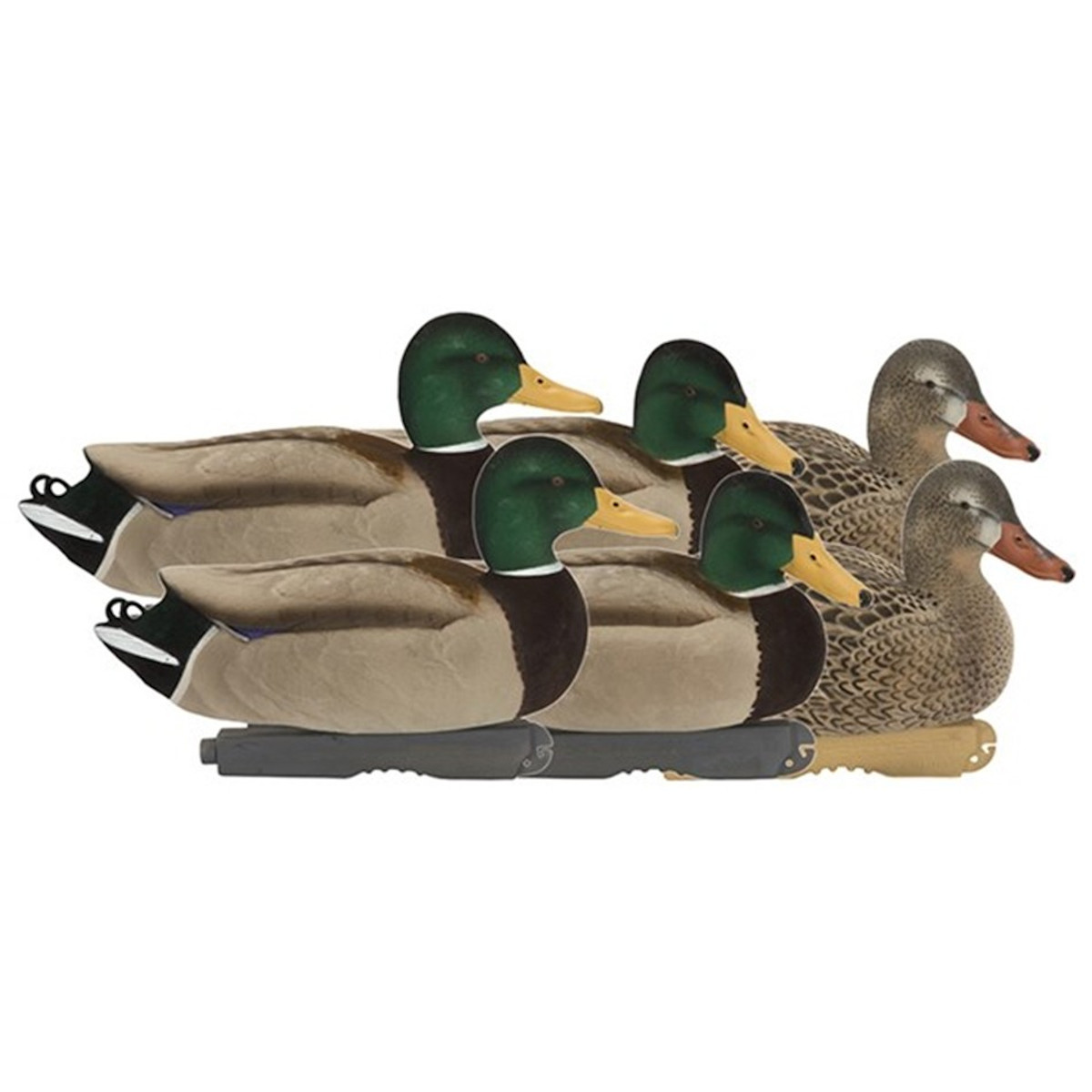 Ensemble de 6 appelants ProGrade FFD Mallards GHG Decoys Latulippe